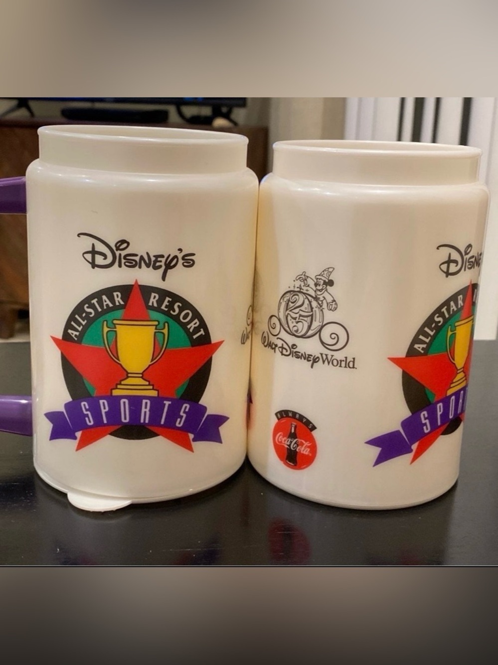 Disney All‑Star Resort / Walt Disney World 25th Anniversary mugs:
